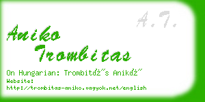 aniko trombitas business card